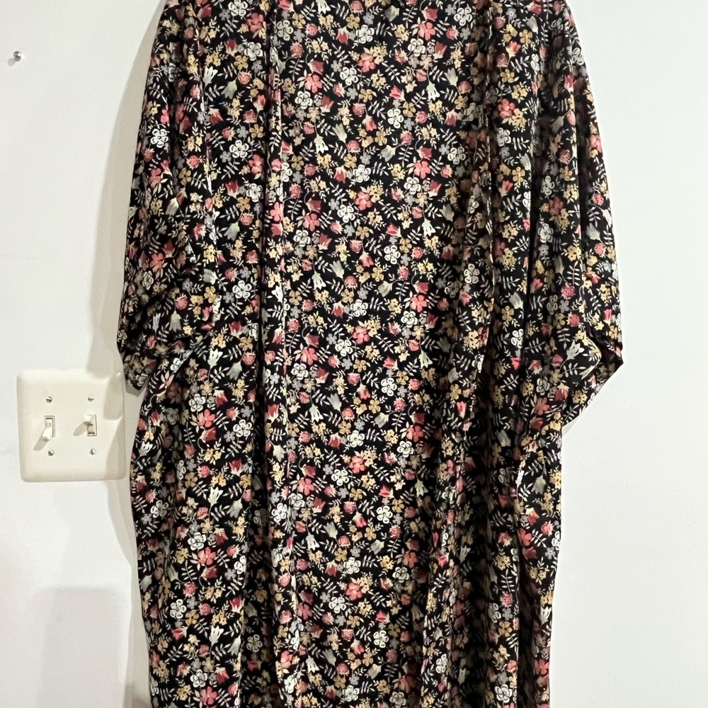 Elegant Black Floral Dress